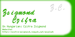 zsigmond czifra business card